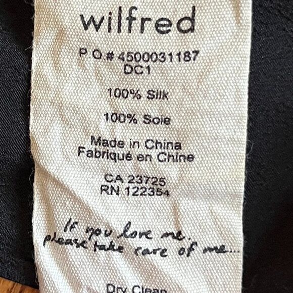 Aritzia Wilfred White Black Silk Split Back Tank Top Shirt Women's Size XXS - Picture 5 of 10